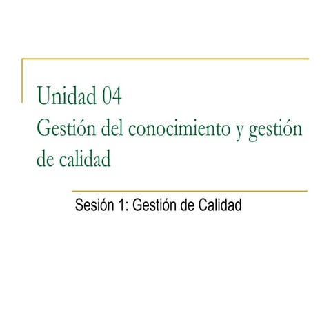 Los Sistemas de Gestión de la Calidad | PPT
