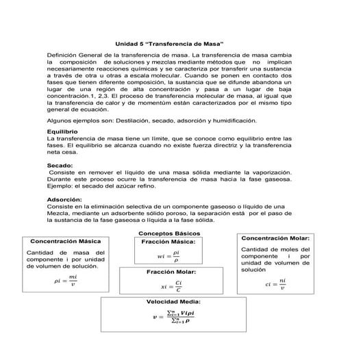 Resumen Unidad 5 Mecanismos de Transferencia