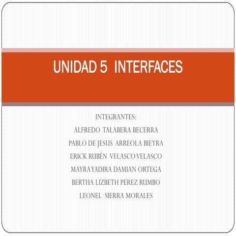Unidad 5 interfaces | PDF
