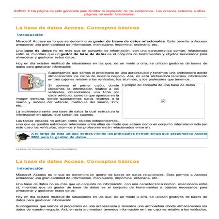 INFORMATICA - TEMA 5 CONCEPTOS BASICOS DE ACCESS - FP A DISTANCIA ANDALUCIA -...