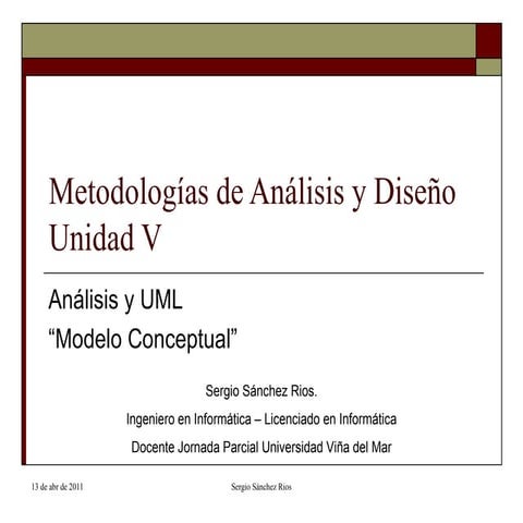 Unidad 5 Mad Modelado Analisis   Modelo Conceptual
