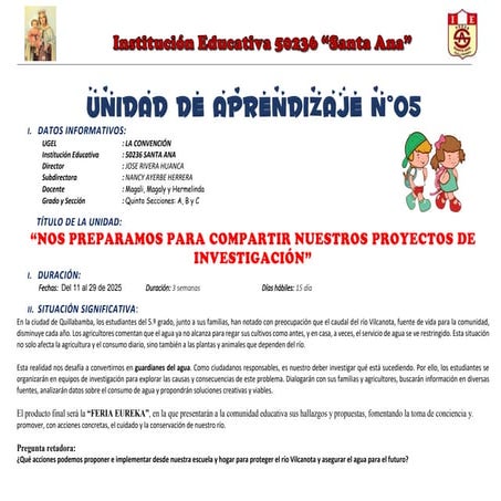 UNIDAD DE APRENDIZAJE TERCER GRADO DE EDUCACION PRIMARIA | DOCX