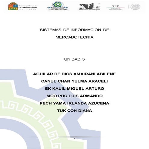 Unidad 5 Tópicos de investigación de mercado.