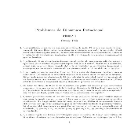 V-Dinámica rotacional. 5-Problemas