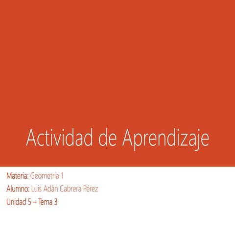 Geometria 1 Unidad 5 – tema 3