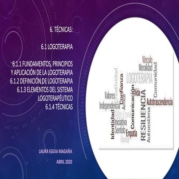 Unidad 6. Técnicas 6.1 Logoterapia
