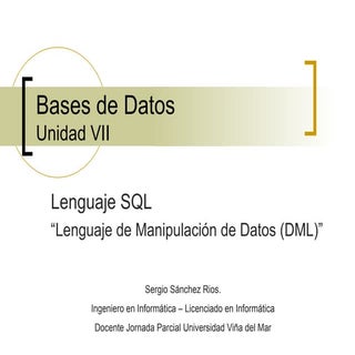 Unidad 6 Lenguaje Sql 2