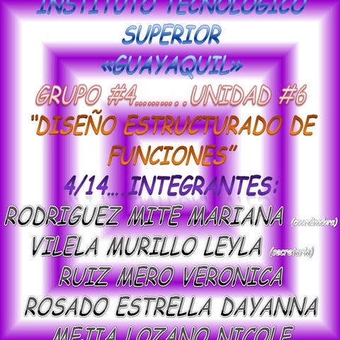 Unidad # 6 primera parte diseño estructurado