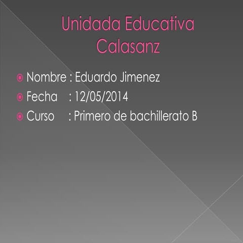 Unidada educativa calasanz 