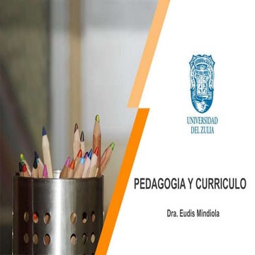 Unidad curricular Pedagogía y Currículo