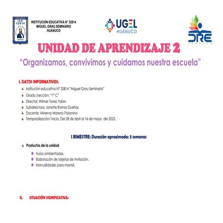 Unidad de aprendizaje 2 - 2025 IE N° 32814 MGS.docx