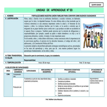Unidad de aprendizaje mayo 2013 rutas del aprendizaje | PDF
