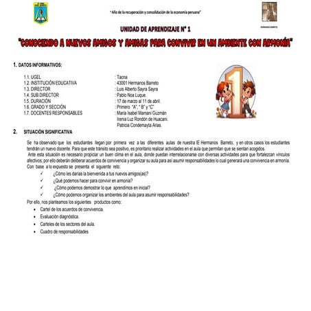 Unidad de Aprendizaje Número 1 versión final | PDF