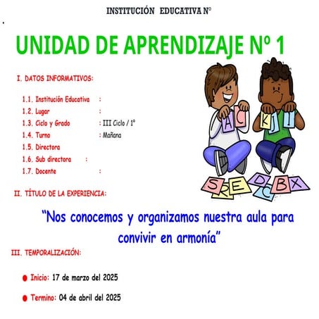 UNIDAD DE APRENDIZAJE Nº 1 - 1° GRADO MAESTRA JANET.docx