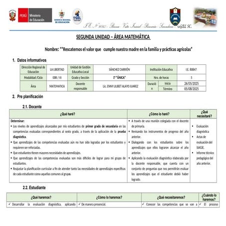 Formato de planificación microcurricular ESCUELA LOS ANGELES SEXTO ...