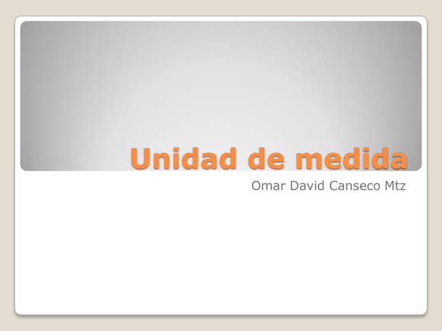 Unidad de medida PPT