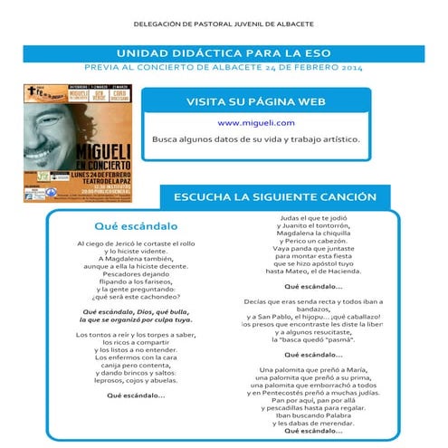 Migueli. Actividades para clase