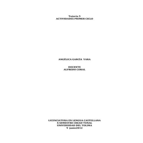 Unidad didactica ciclo uno