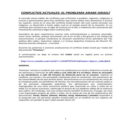 Unidad didactica conflicto palestino israeli