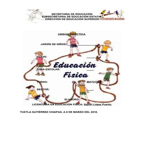 Unidad didactica de preescolar