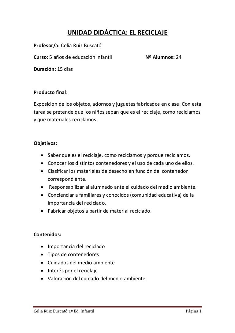 actividades sobre reciclaje para niños preescolar