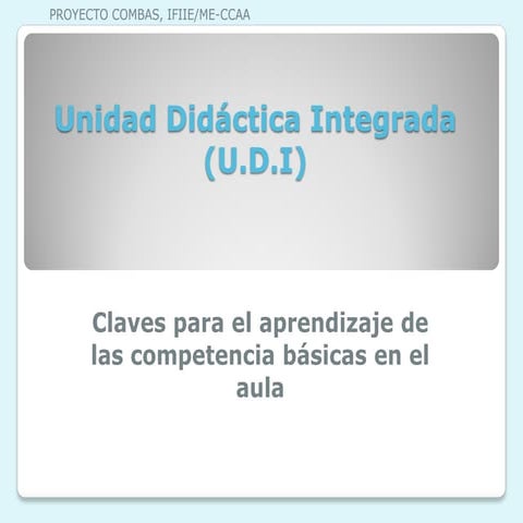 Unidad didactica integrada
