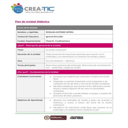 Unidad didáctica   acidos y bases