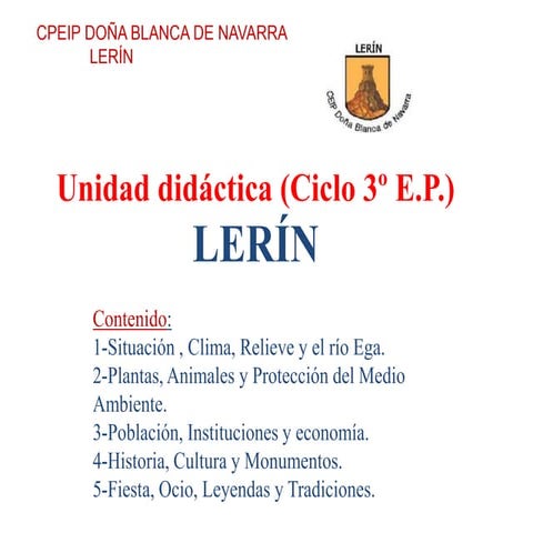 Unidad didáctica.lerín