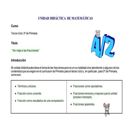 Unidad didáctica de matemáticas. curso