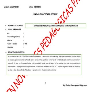 Unidad didáctica + sesiones para 4t...