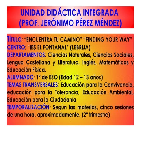 Unidad didáctica integrada