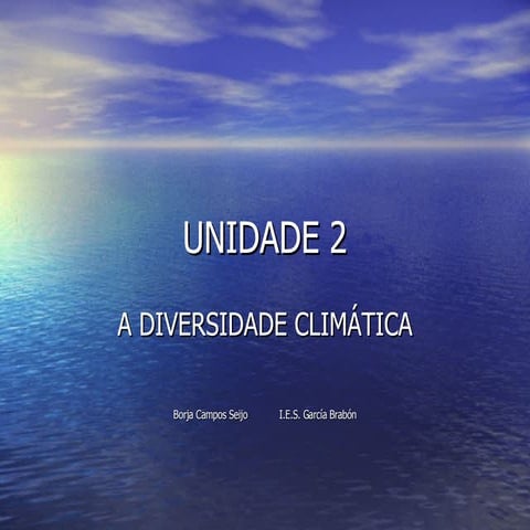 UNIDADE 2: Climatoloxía
