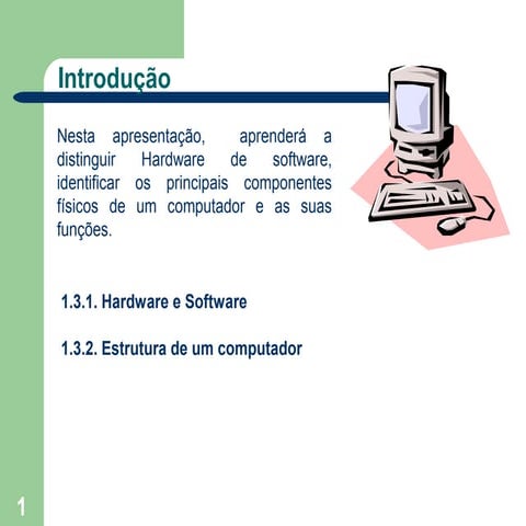 TIC Unidade 1.3.   Estrutura e funcionamento de um computador