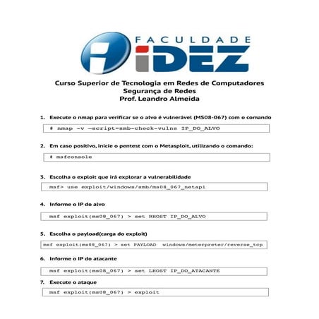 Unidade6 roteiro pentest