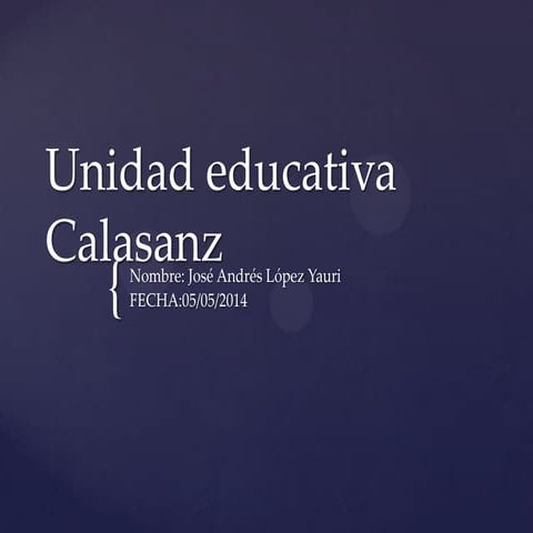 Unidad educativa calasanz