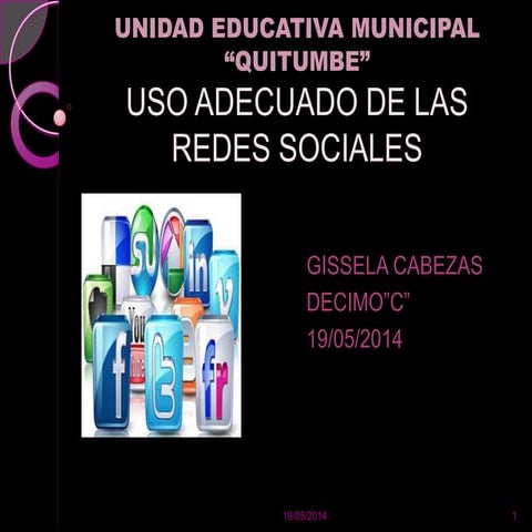 Uso adecuado de las redes sociales | PPTX