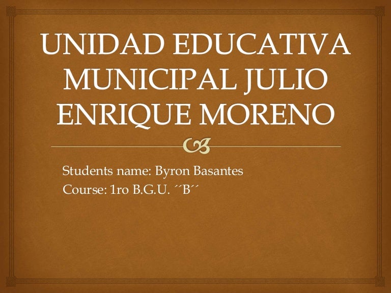 Unidad educativa municipal julio enrique moreno