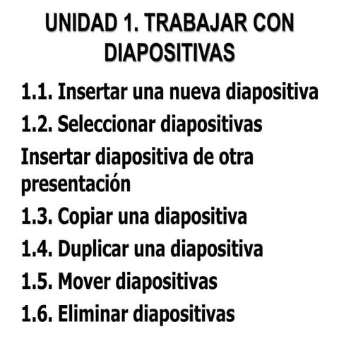 Unidades 1,3 y 5 de power point