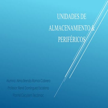 Unidades de almacenamiento & periféricos