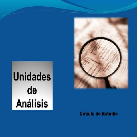 Unidades de análisis
