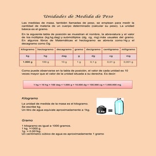Unidades de medida de peso