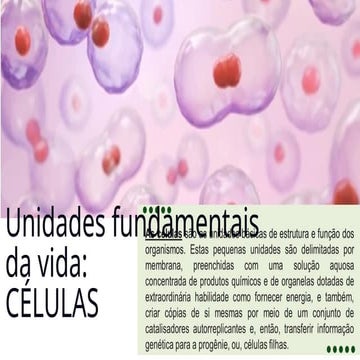 Unidades fundamentais da vida CÉLULAS.pptx