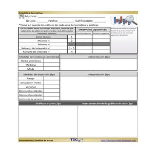Statistical analysis template.