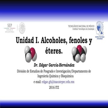 Alcoholes, fenoles y éteres