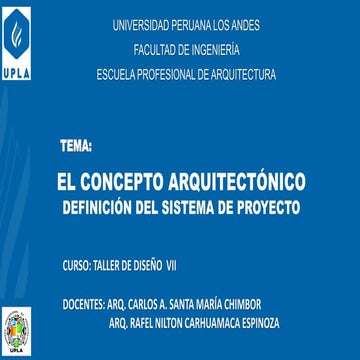 UNIDAD II - PROYECTO ARQUITECTÓNICO - CONCEPTUALIZACIÓN - DEFINICIÓN DEL S.P.pdf