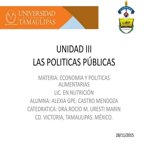 Las políticas públicas  