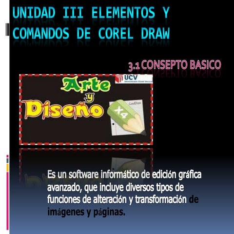 Unidad iii elementos y comandos de corel draw
