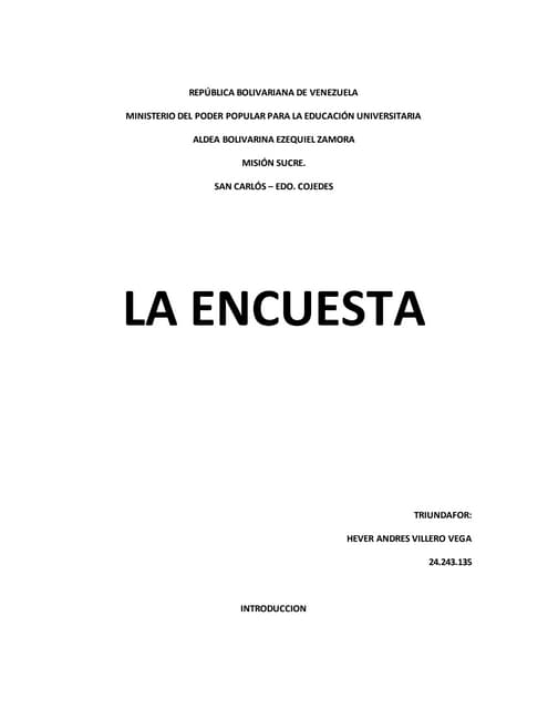 Unidad iii la encuesta