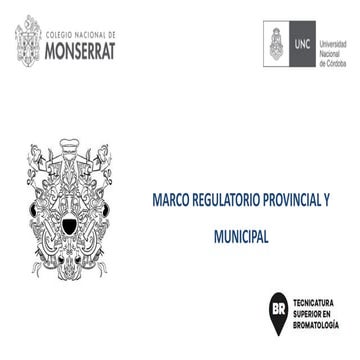 Marco Regulatorio Provincial y Municipal para la Industria Alimentaria ...