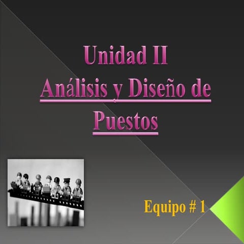 Analisis y Diseño de Puestos